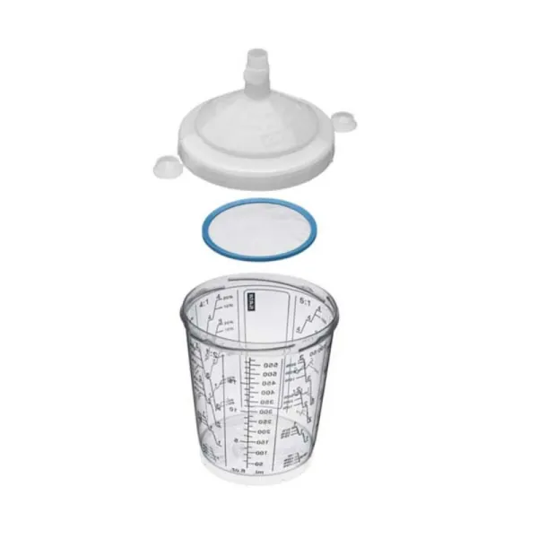 SATA RPS 0,6 l Einwegbecher Standard mit Deckel und Flachsieb 125 µ (50 St. Pack)
